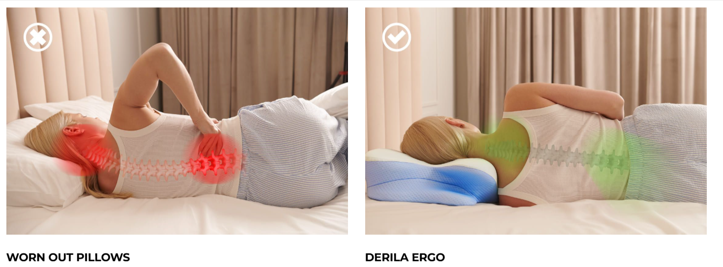 Derila ERGO Memory Foam Pillow Benefites