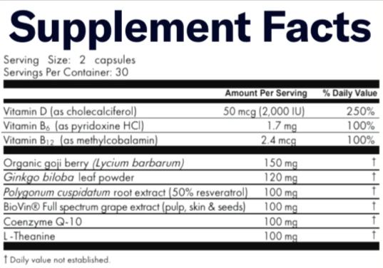 Stem Cell Renew Supplement Facts