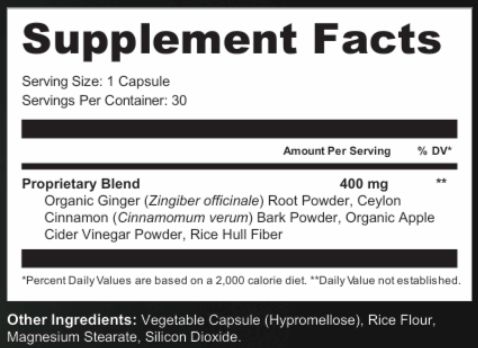 ShapeON Ingredients Supplement Facts