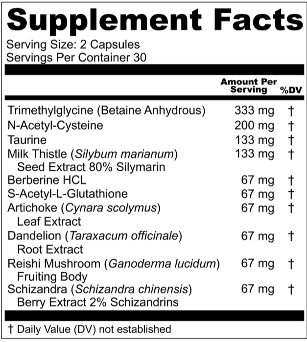 Ultra-Liver Ingredients