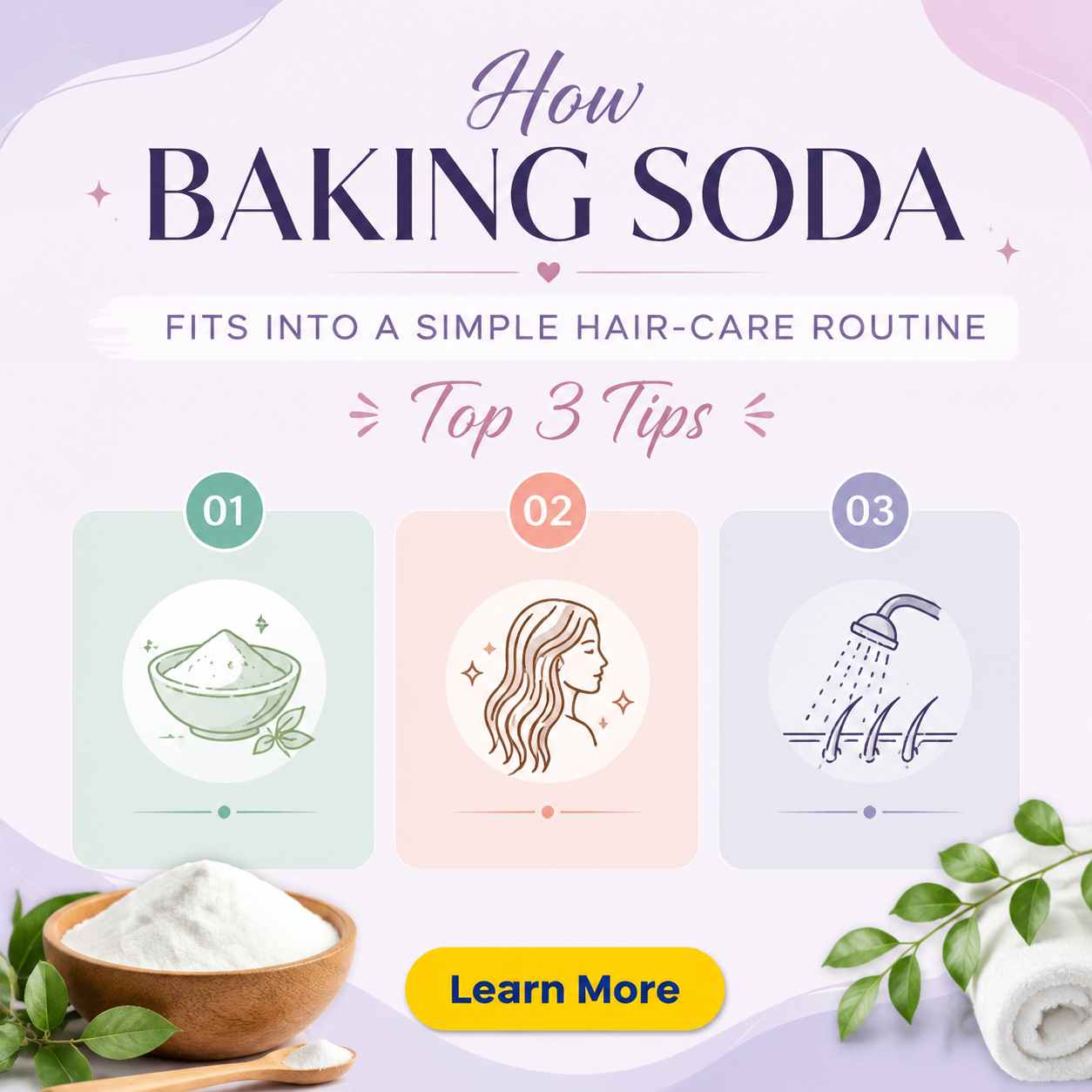 Baking Soda fits in hair care