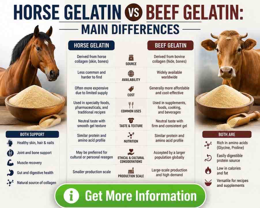 Horse Gelatin vs Beef Gelatin difference