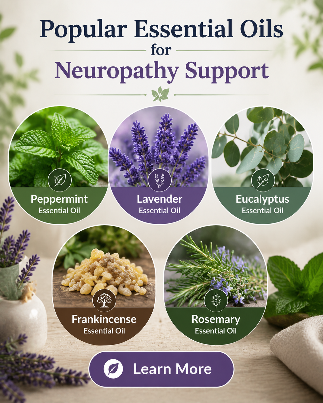 Popular Essential Oils for Neuropathy Support
