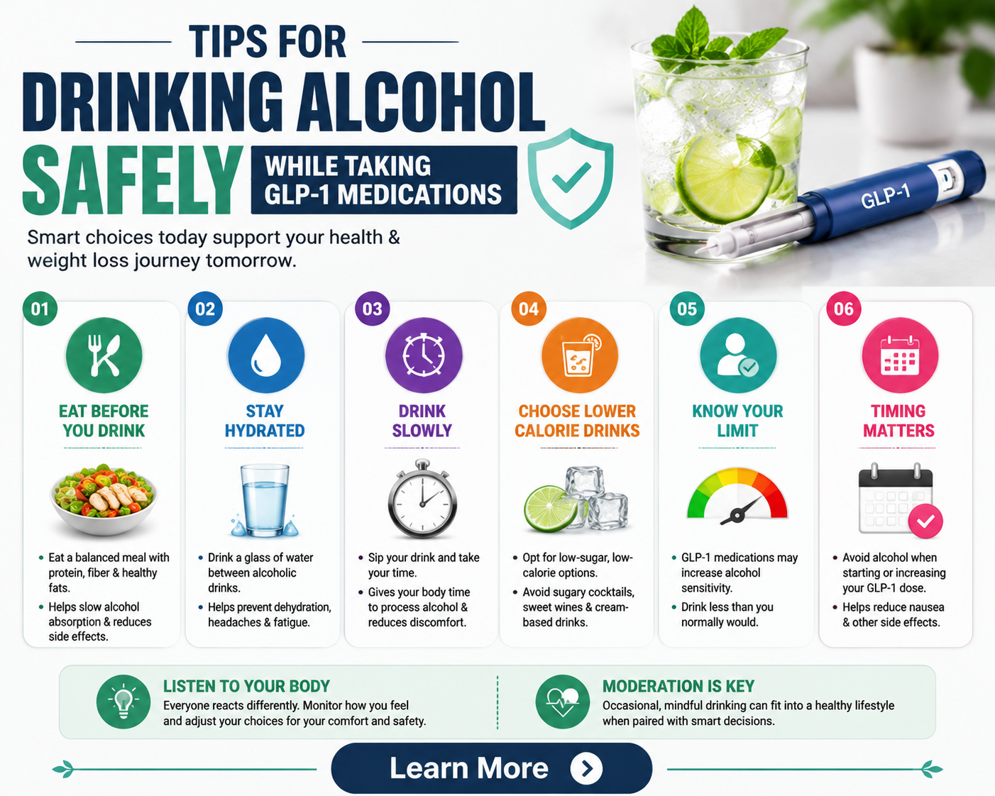 best alcohol to drink on glp-1 safe