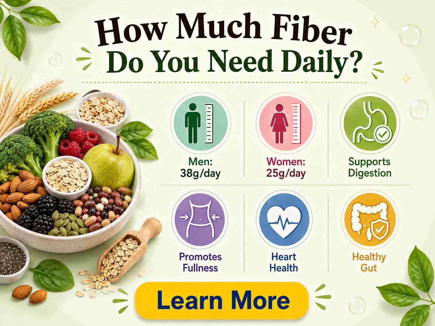 High-Fiber Foods Chart for Constipation - Daily Fiber