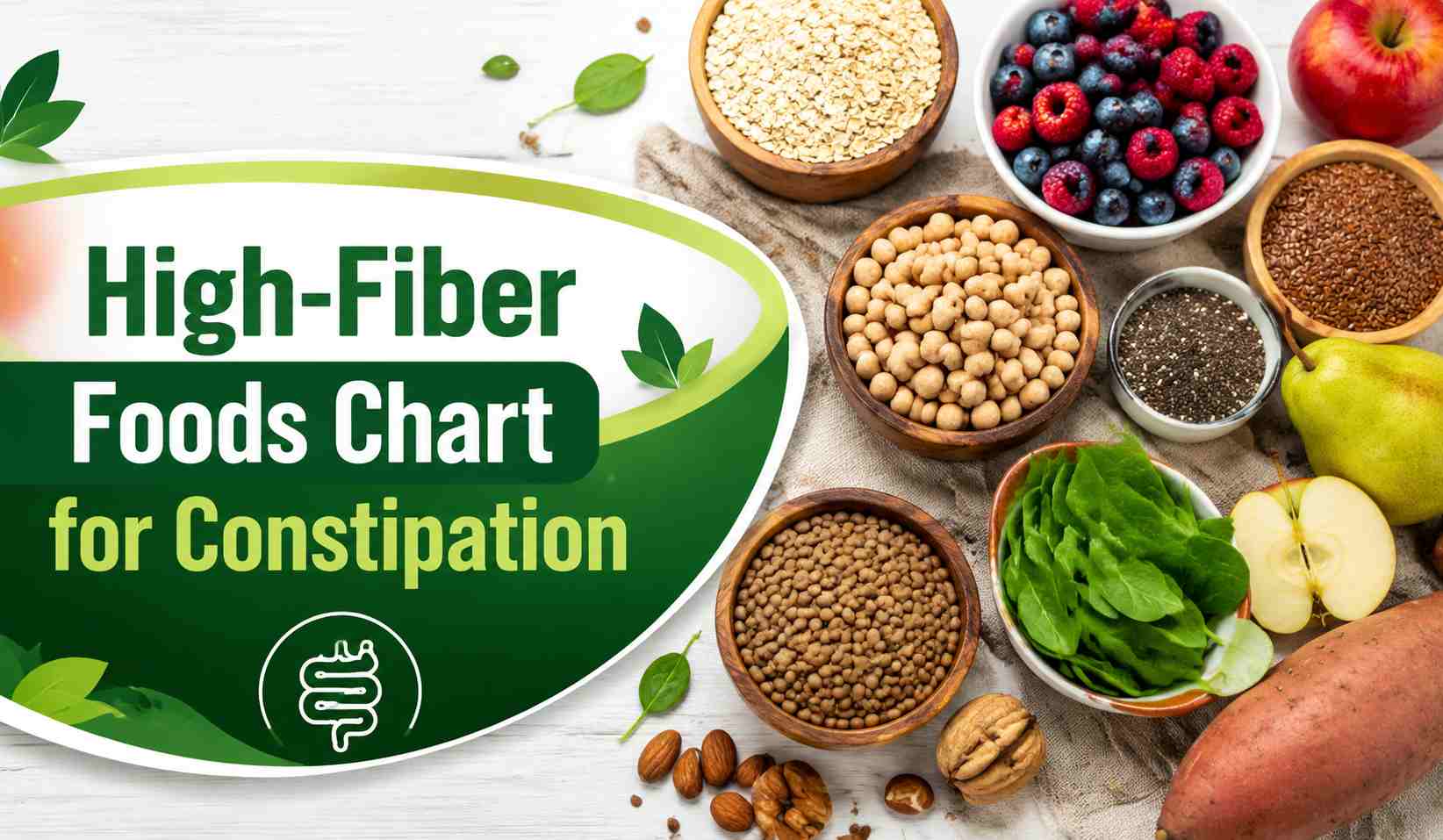 High-Fiber Foods Chart for Constipation