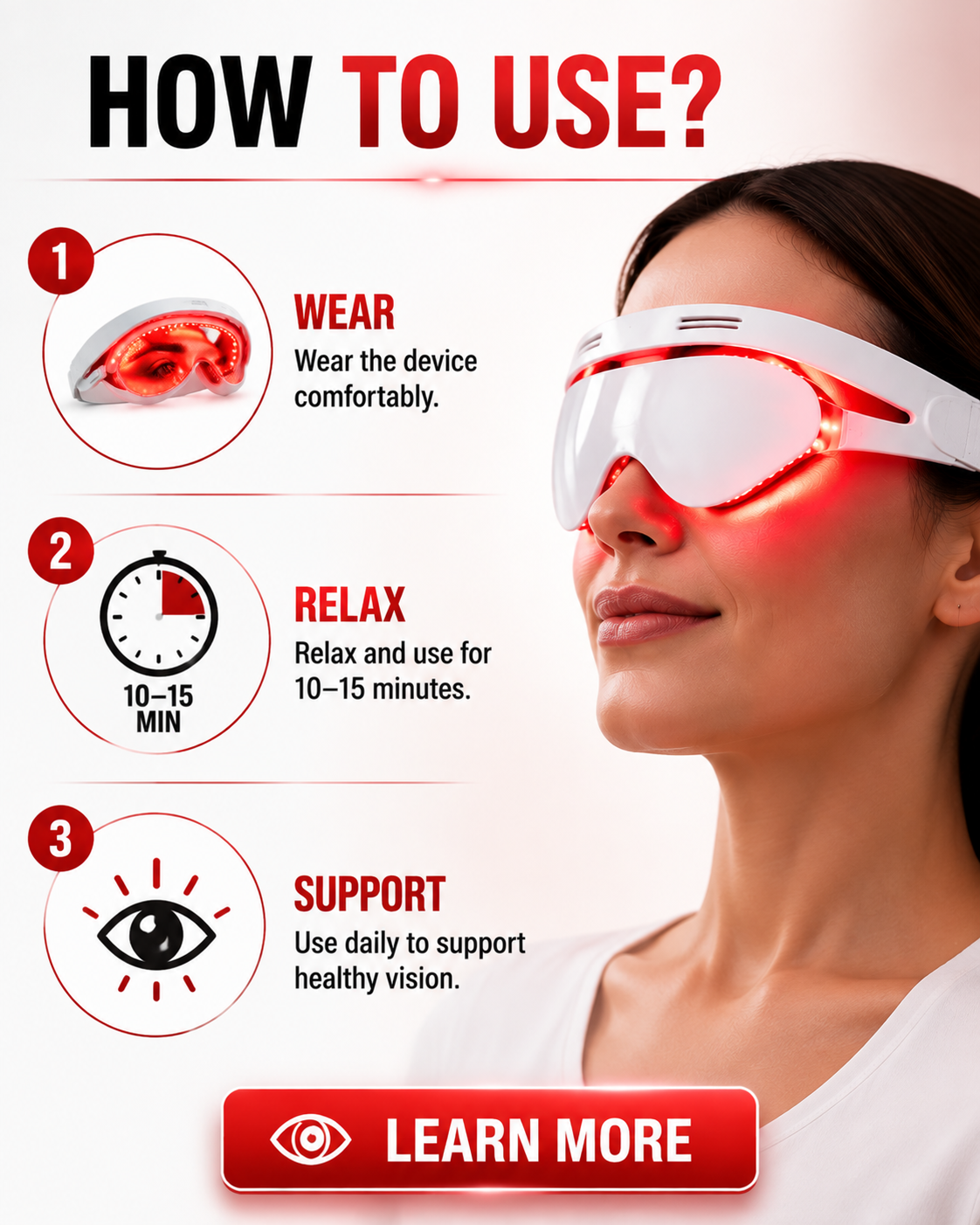 How to Use Red Light therapy for Vision
