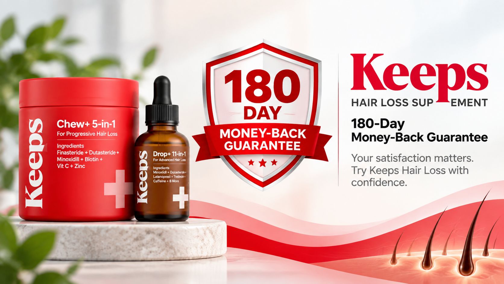 Keeps Hair Loss Money Back Gurantee.