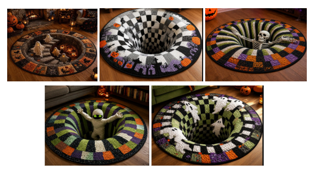 Shirem 3D Vortex Halloween Rug Models