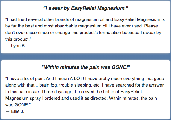 easy relief magnesium spray