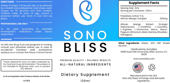 SonoBliss Ingredients
